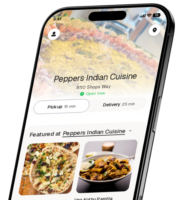 Peppers Indian Cuisine app preview