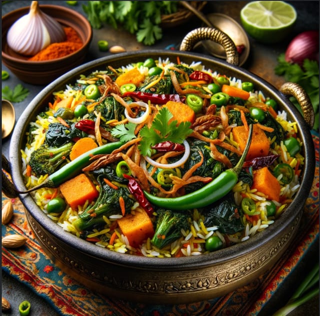 Gongura Veg Dum Biryani.