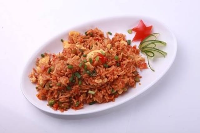 Schezwan Egg Fried Rice.